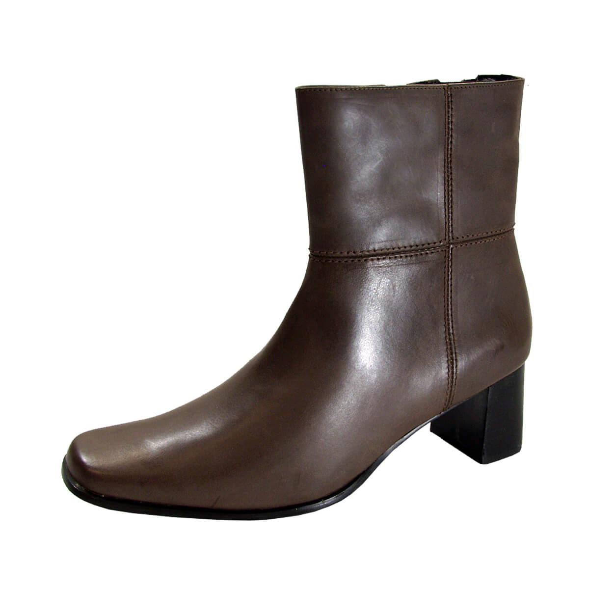 PEERAGE Jade Women's Wide Width Side Zipper Leather Dress Booties