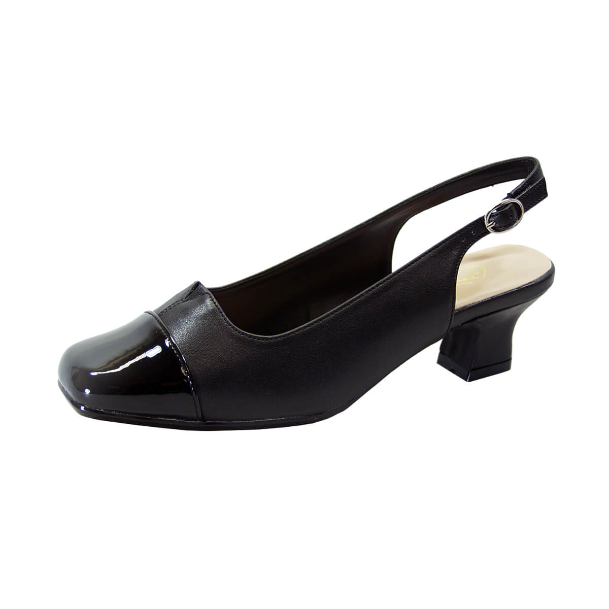 PEERAGE Luciana Women's Wide Width Leather Slingback Pumps