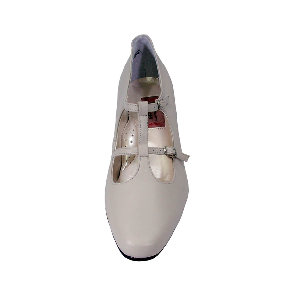 PEERAGE Helena Women's Wide Width T-strap Leather Shoes