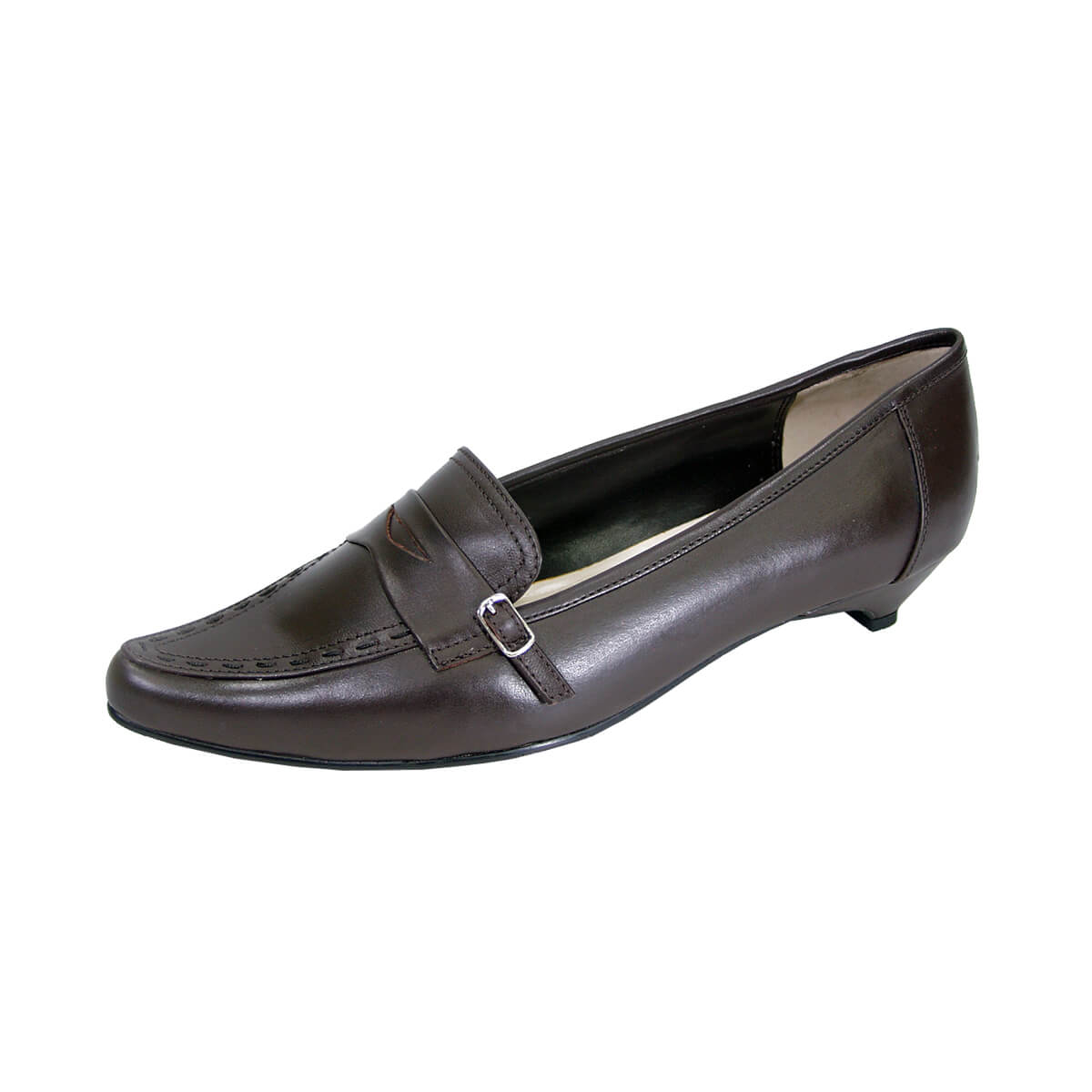 Peerage Kim Women's Wide Width Stitched Upper Leather Dress Pumps