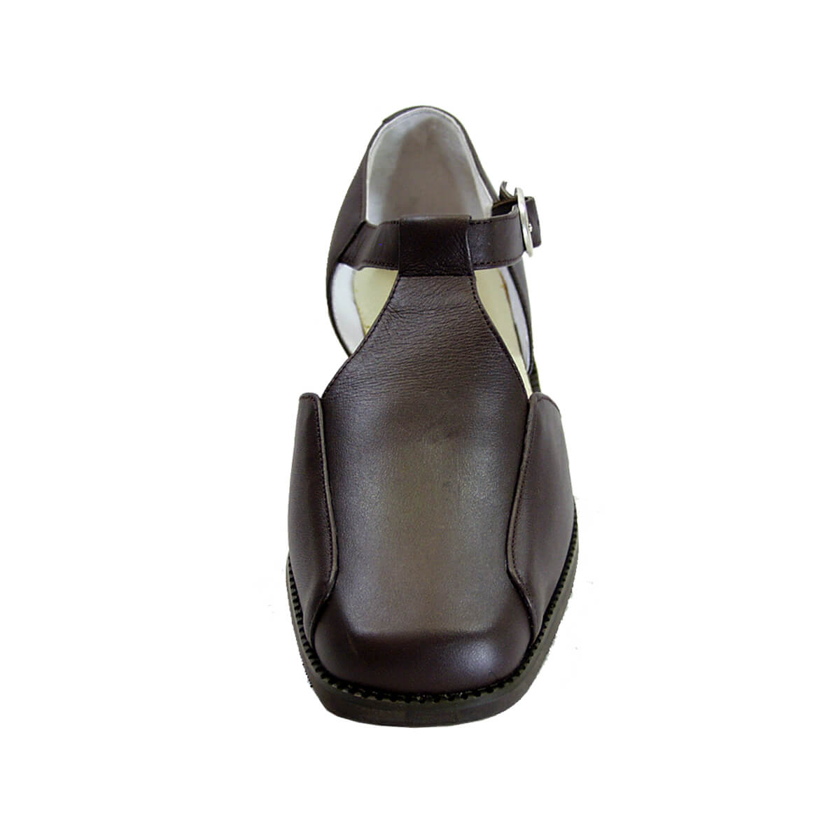 PEERAGE Sheba Women's Wide Width T-Strap Leather Shoes