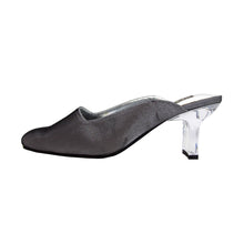 Load image into Gallery viewer, FUZZY Aria Women&#39;s Wide Width Lucite Heel Dress Mules

