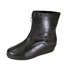 Load image into Gallery viewer, PEERAGE Rena Women&#39;s Wide Width Leather Booties with Zipper
