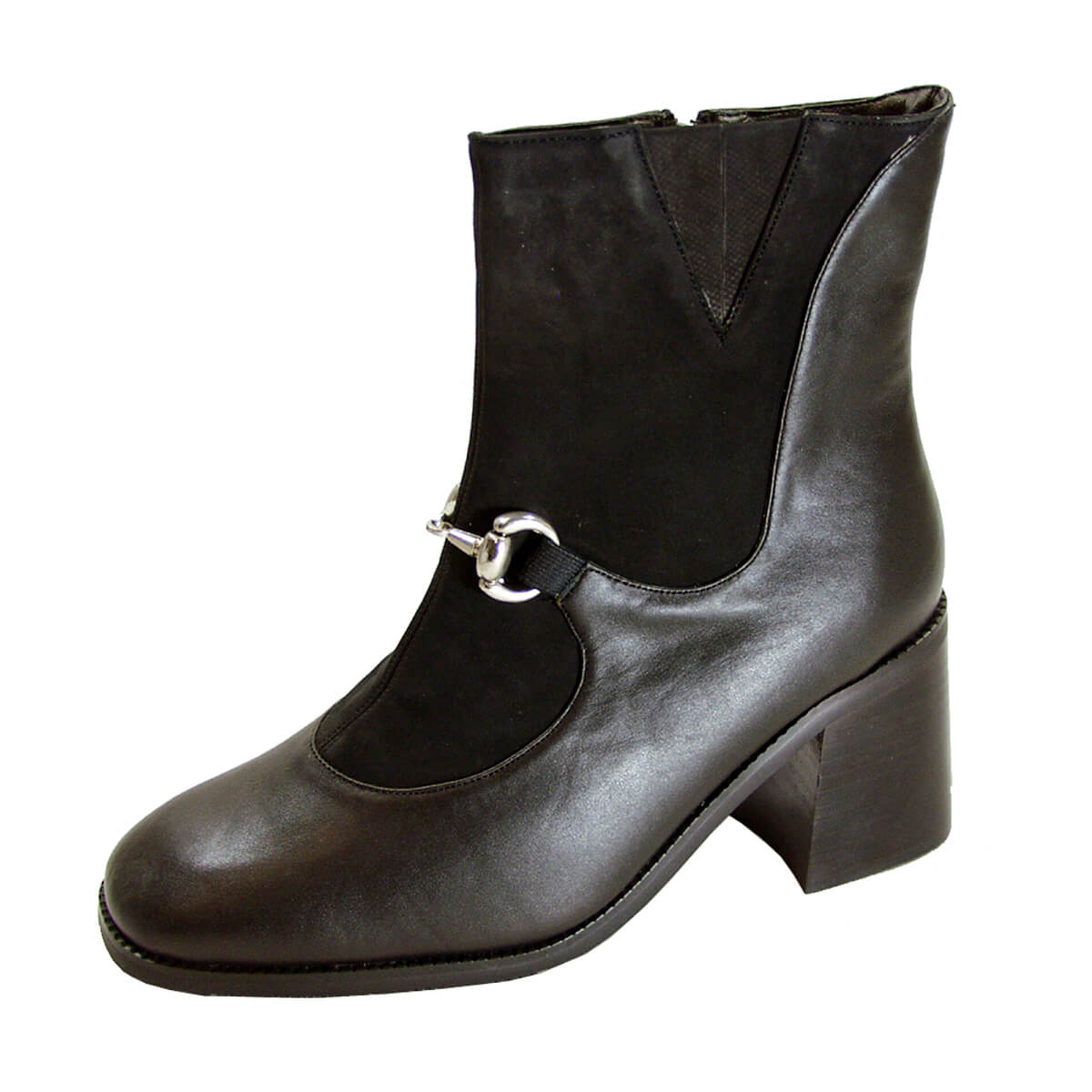 PEERAGE Darla Women's Wide Width Casual Dress Leather Booties