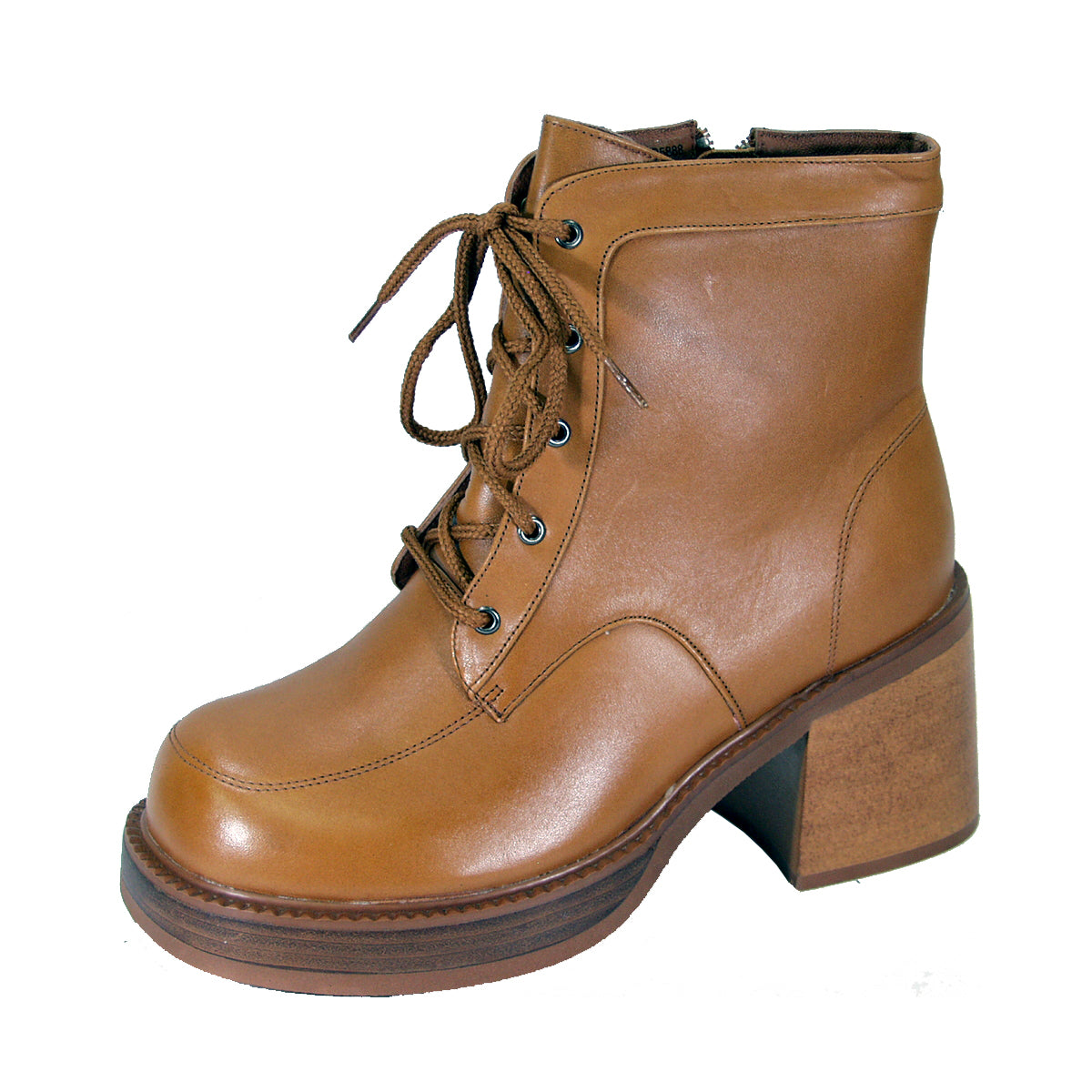 PEERAGE Lotus Women's Wide Width Leather Dress Booties with Zipper