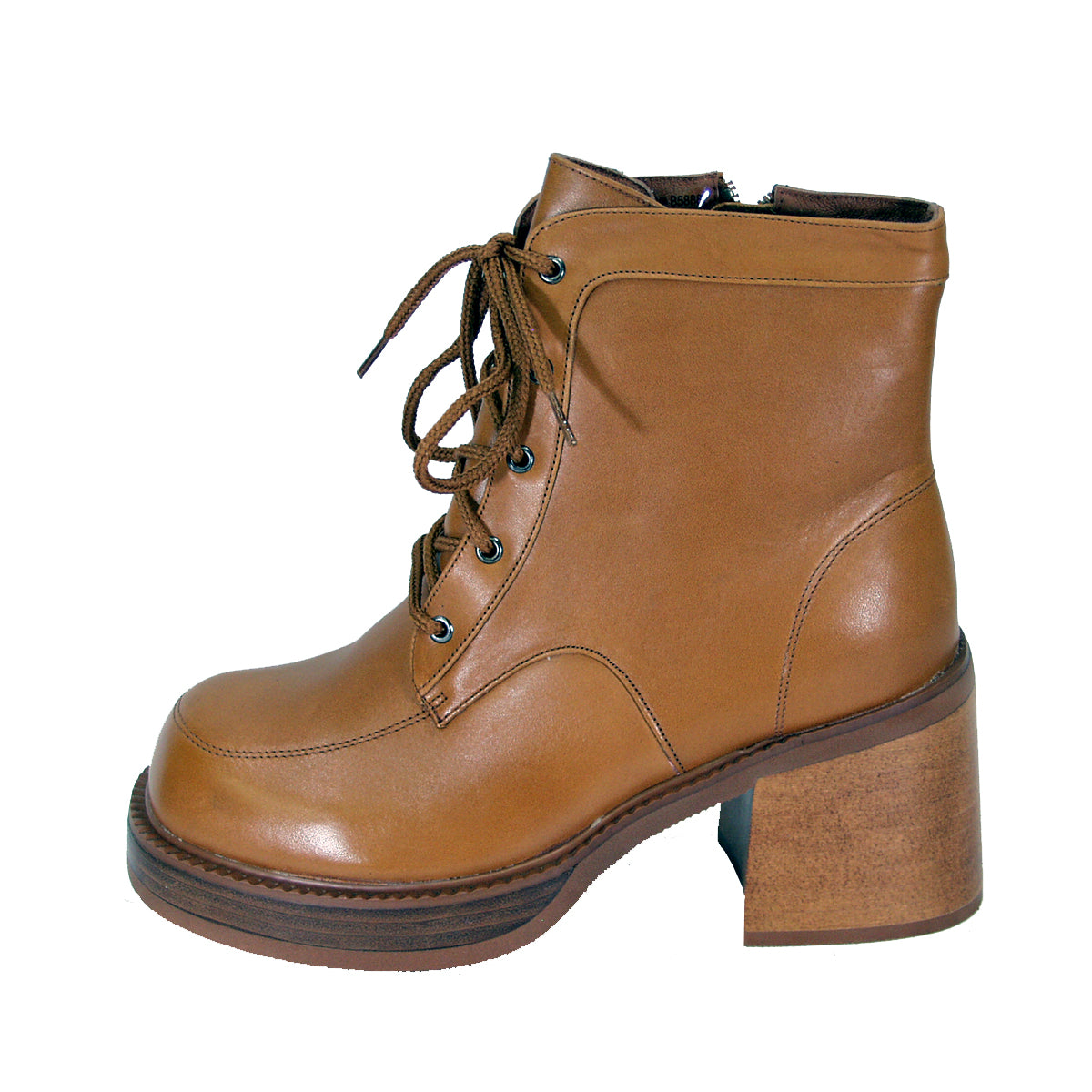 PEERAGE Lotus Women's Wide Width Leather Dress Booties with Zipper