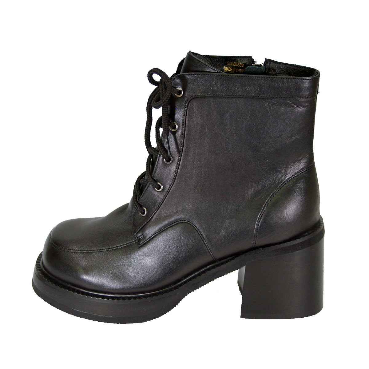 PEERAGE Lotus Women's Wide Width Leather Dress Booties with Zipper