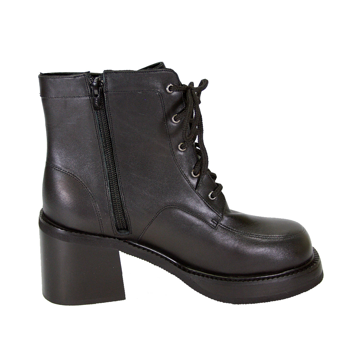 PEERAGE Lotus Women's Wide Width Leather Dress Booties with Zipper