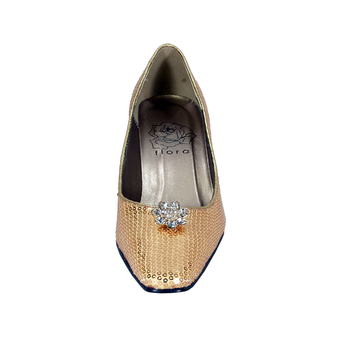 FLORAL Ada Women's Wide Width Sequins Vamp Rhinestones Dress Pumps