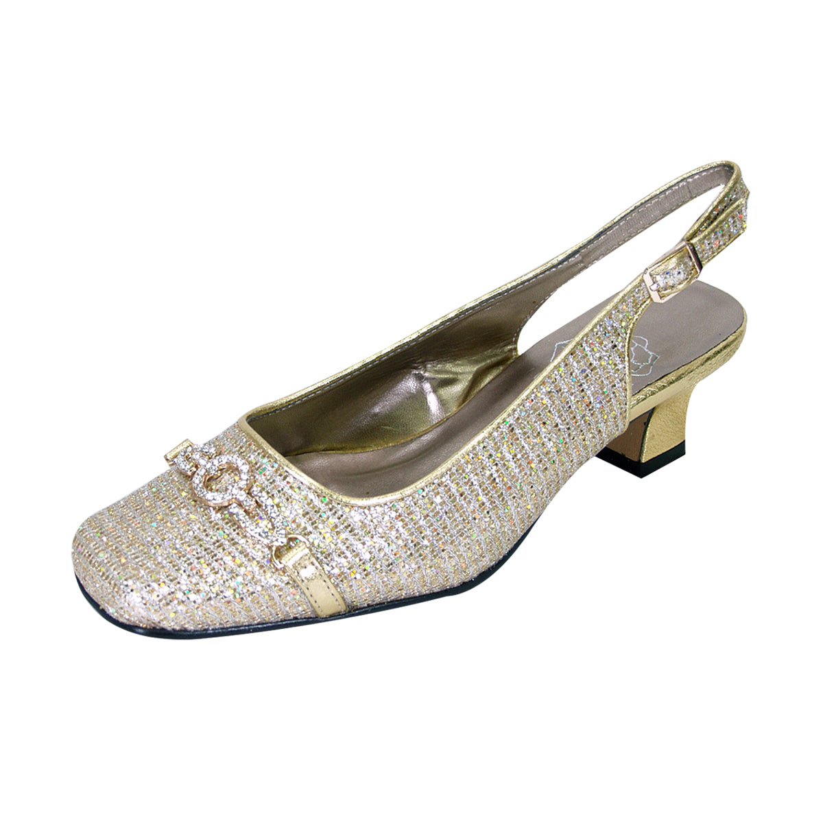 FLORAL Chelsea Women's Wide Width Crystal Ornament Slingback Shoes