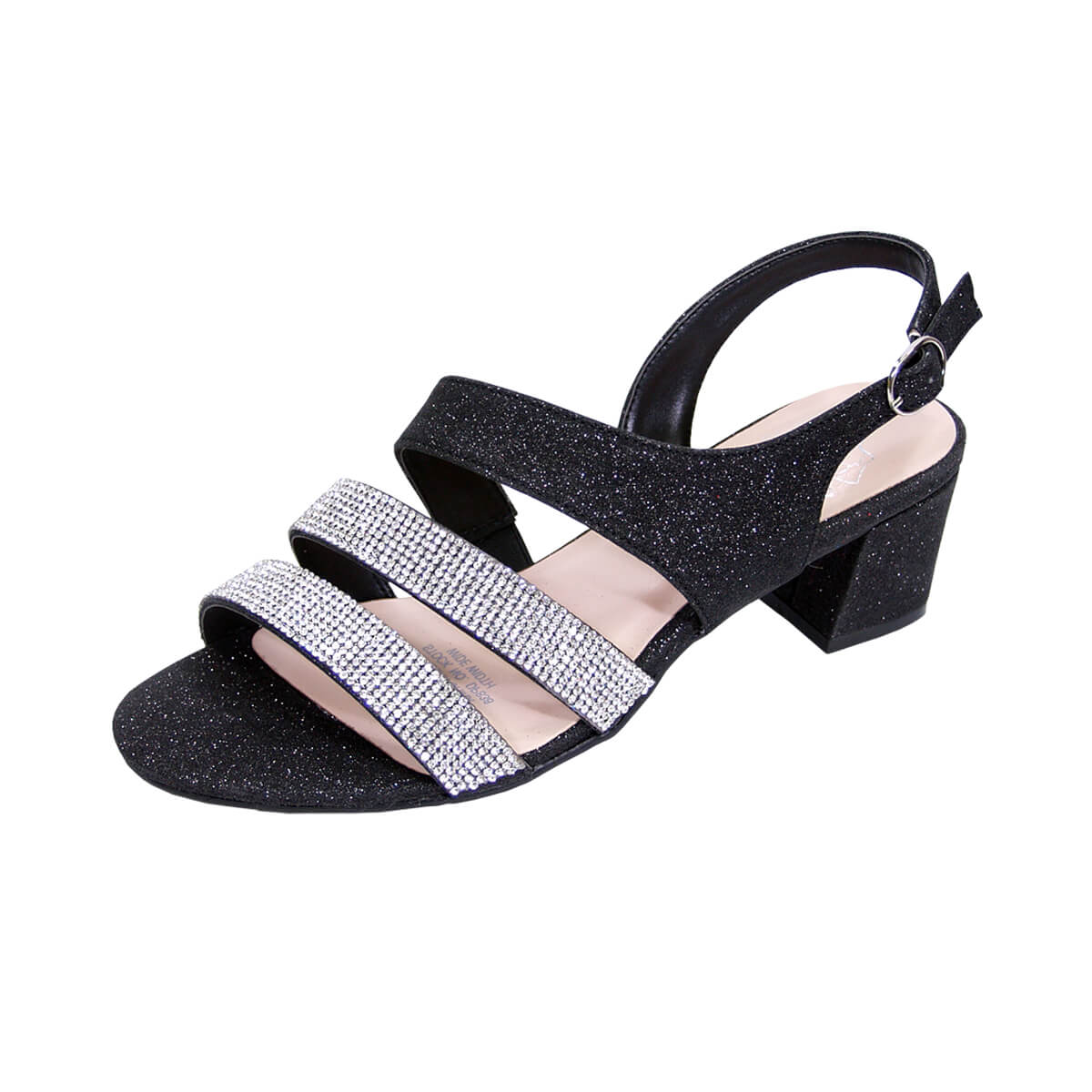 Floral Dorothy Women's Wide Width Rhinestone Straps Dress Sandals Black / 5 E Floral Dorothy Women's Wide Width Rhinestone Straps Dress Sandals Black / 5 E