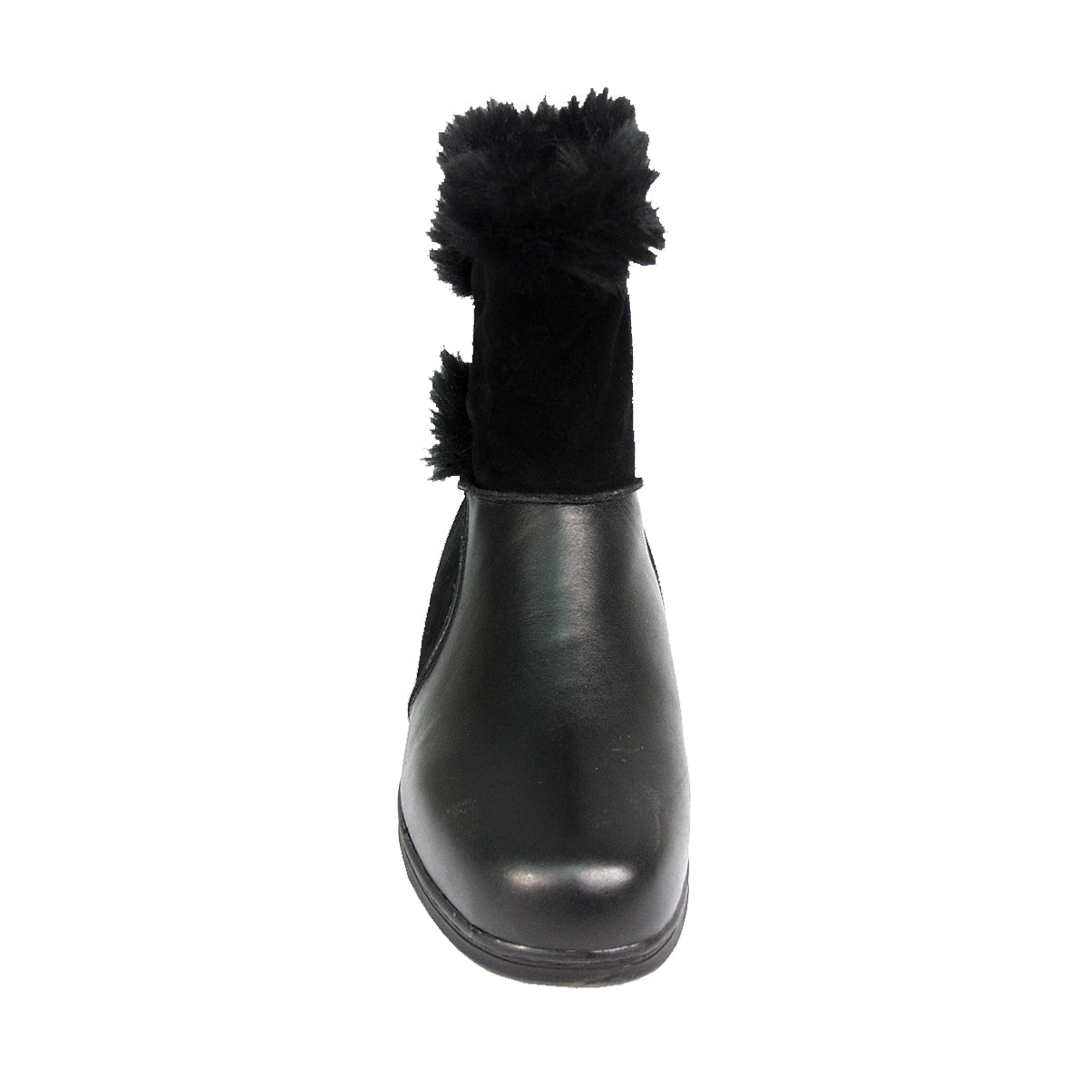 PEERAGE Bryn Women's Wide Width Fleece-Lined Leather Booties