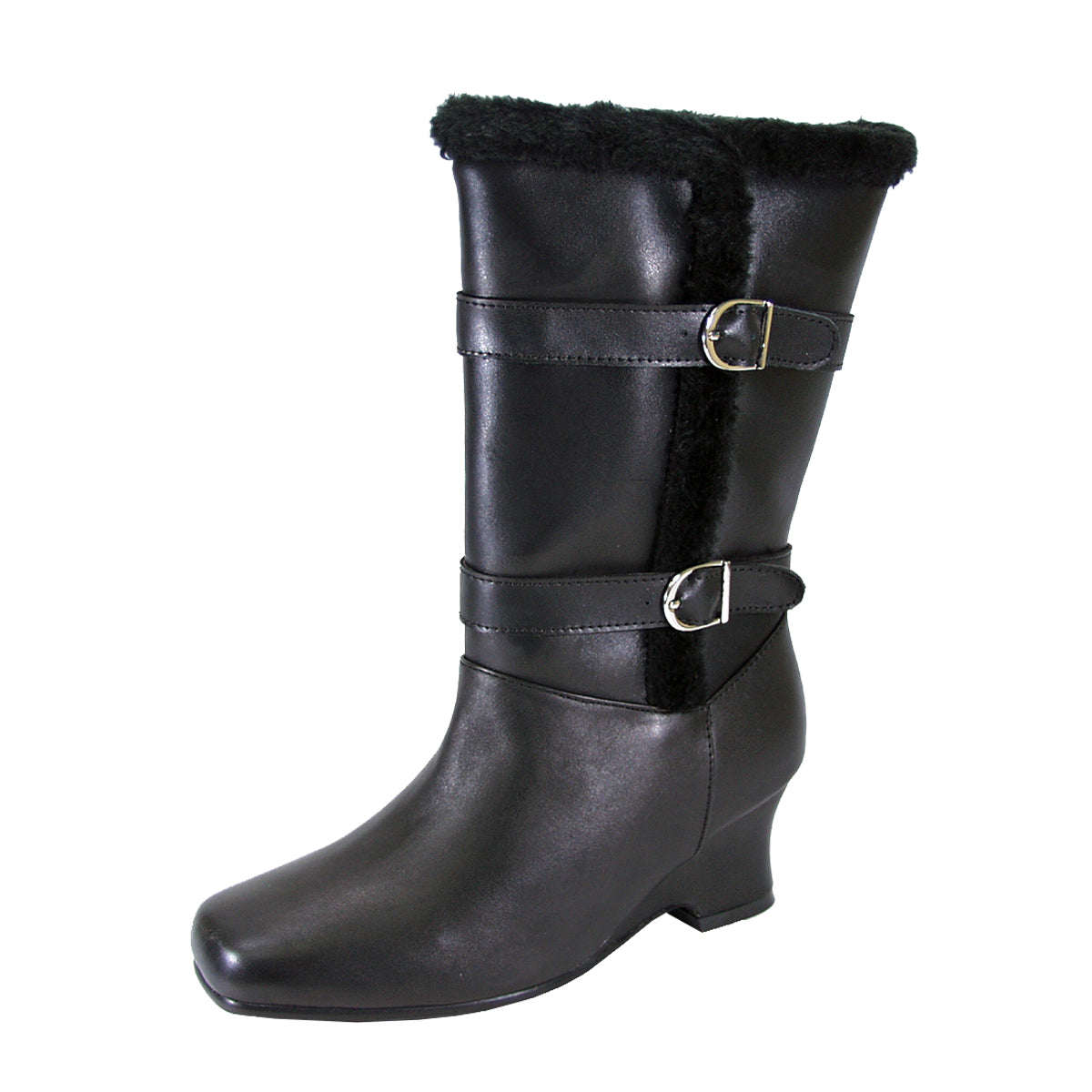 ladies dress boots wide width PEERAGE Tanya Women's Wide Width Leather Dress Booties with Zipper