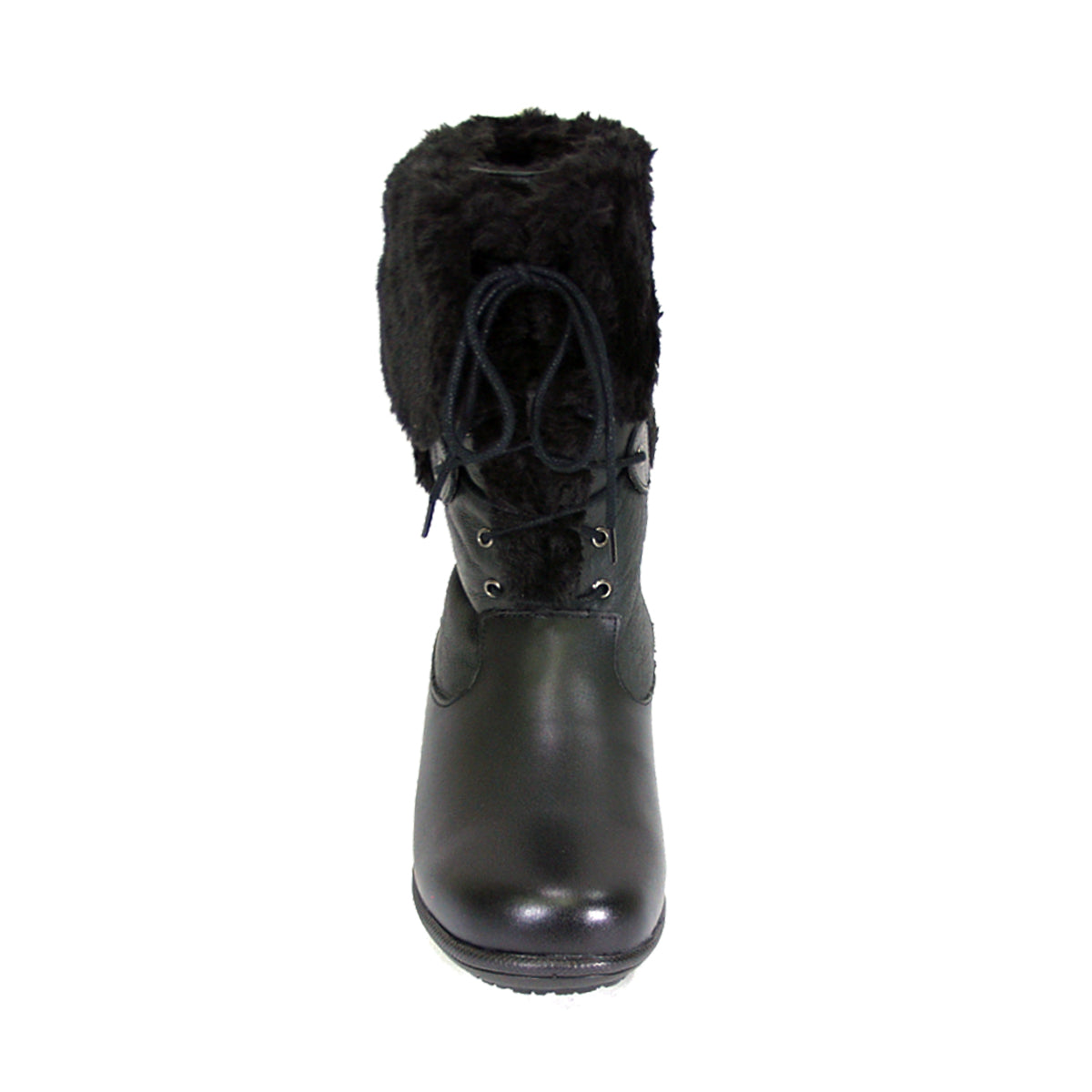 PEERAGE Carly Women's Wide Width Leather Mid-Calf Boots with Zipper