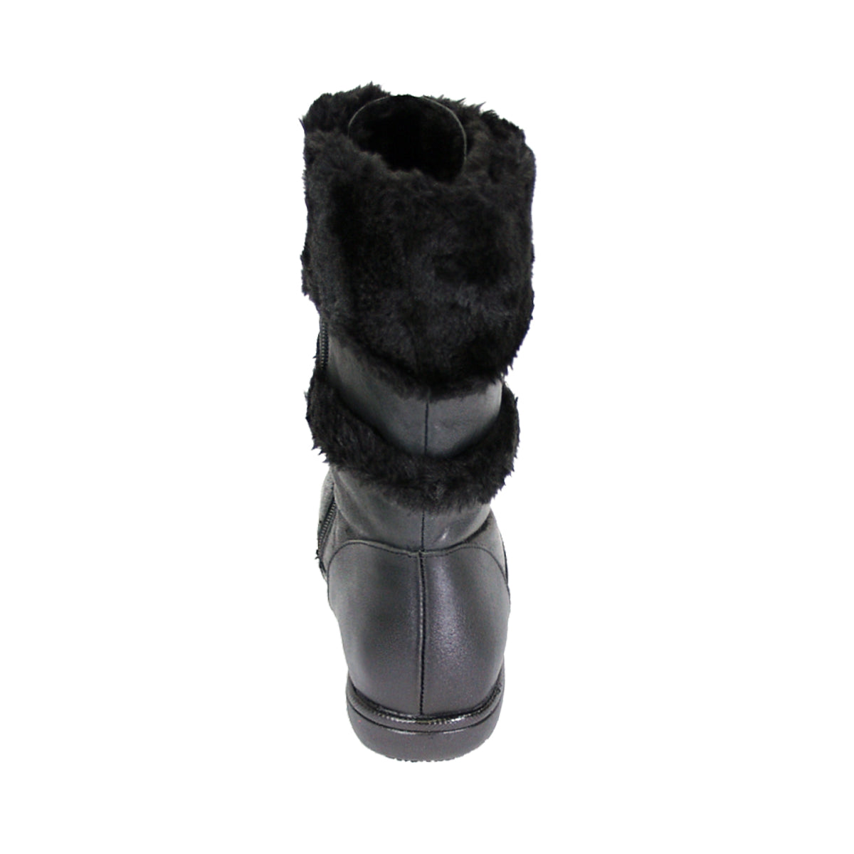 PEERAGE Carly Women's Wide Width Leather Mid-Calf Boots with Zipper