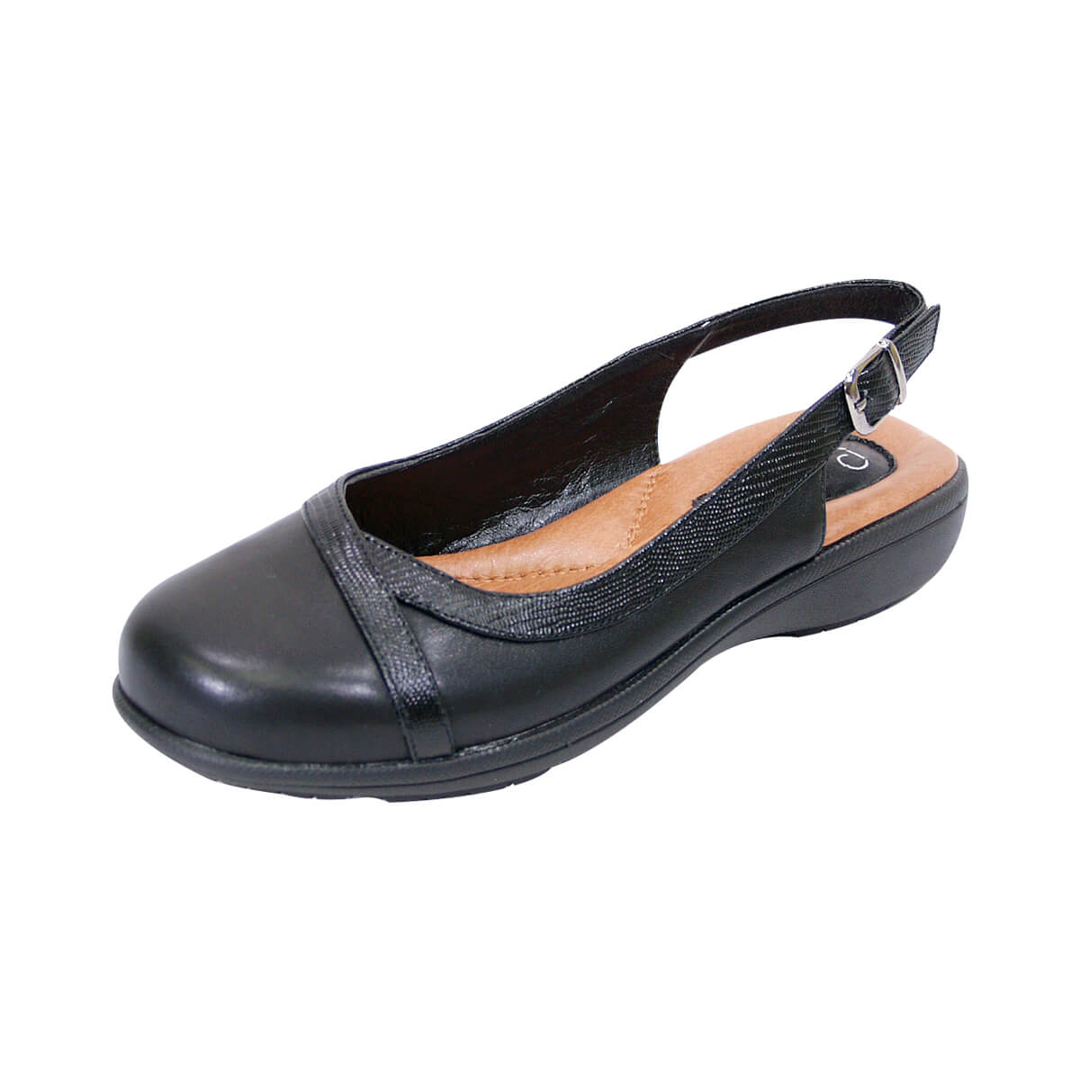 Fazpaz Peerage June Women Wide Width Casual Leather Slingback Clogs