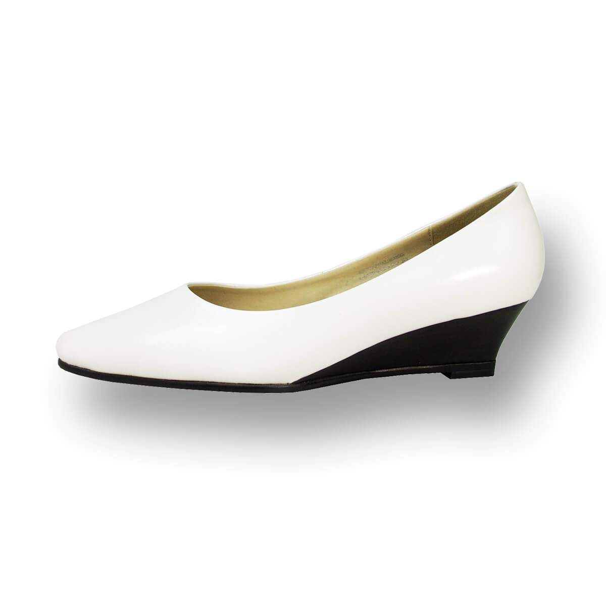 PEERAGE Gloria Women's Wide Width Leather Wedge Shoes
