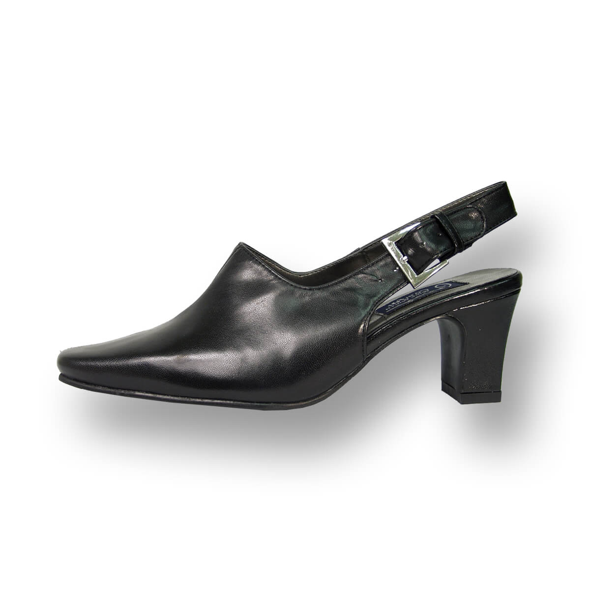 PEERAGE Zoe Women's Wide Width Leather Slingback Pumps