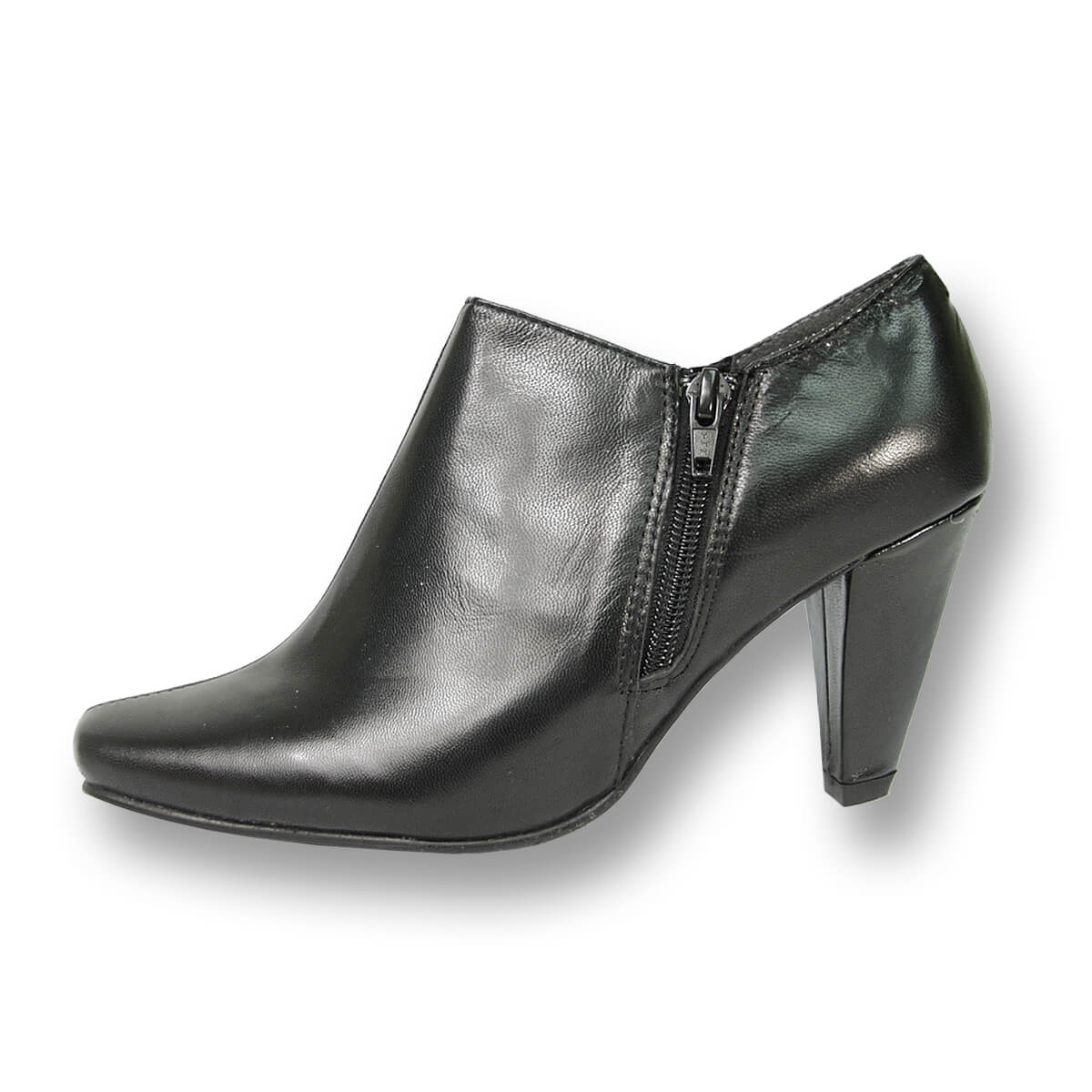 PEERAGE Kacey Women's Wide Width Leather Dress Heeled Booties