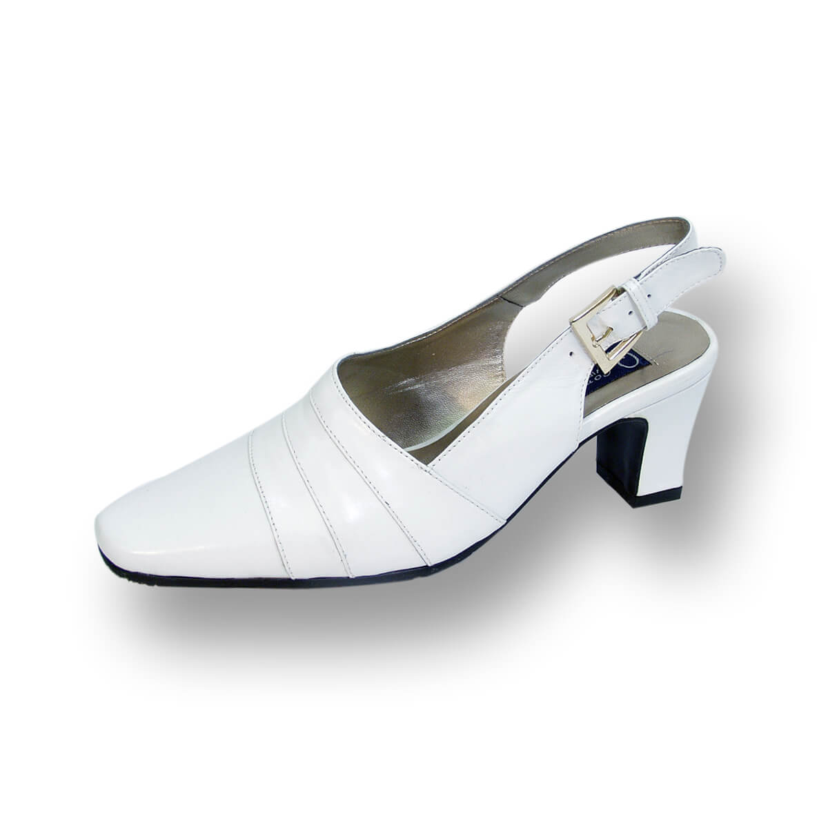 PEERAGE Susie Women's Wide Width Leather Slingback Pumps