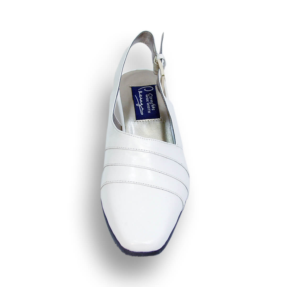 PEERAGE Susie Women's Wide Width Leather Slingback Pumps