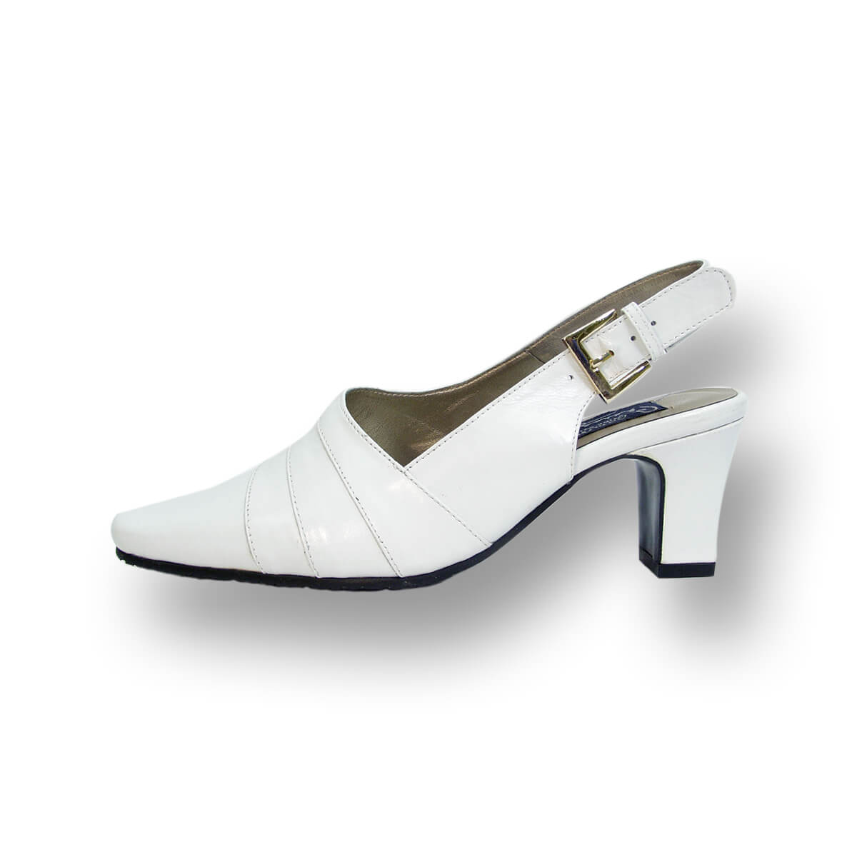 PEERAGE Susie Women's Wide Width Leather Slingback Pumps