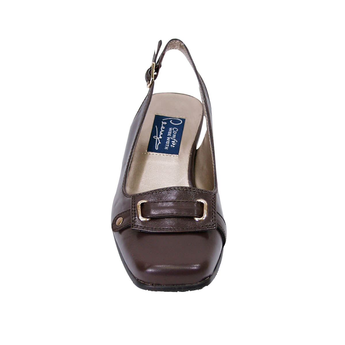 PEERAGE Annabelle Women's Wide Width Leather Slingback Pumps