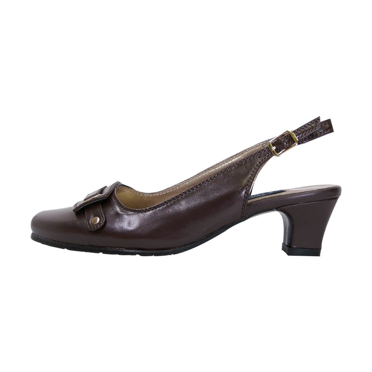 PEERAGE Annabelle Women's Wide Width Leather Slingback Pumps