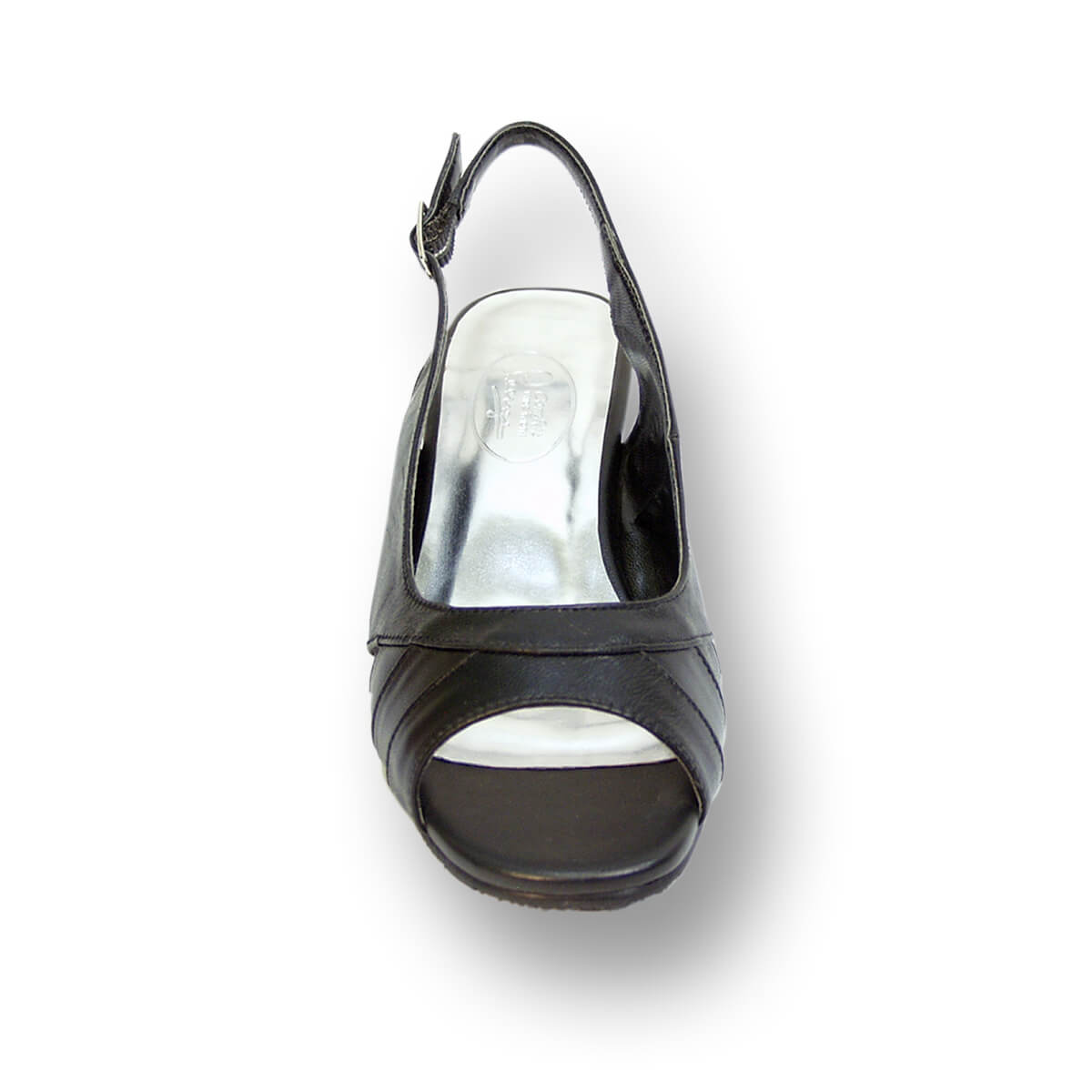 PEERAGE Karen Women's Wide Width Leather Slingback Heeled Sandals