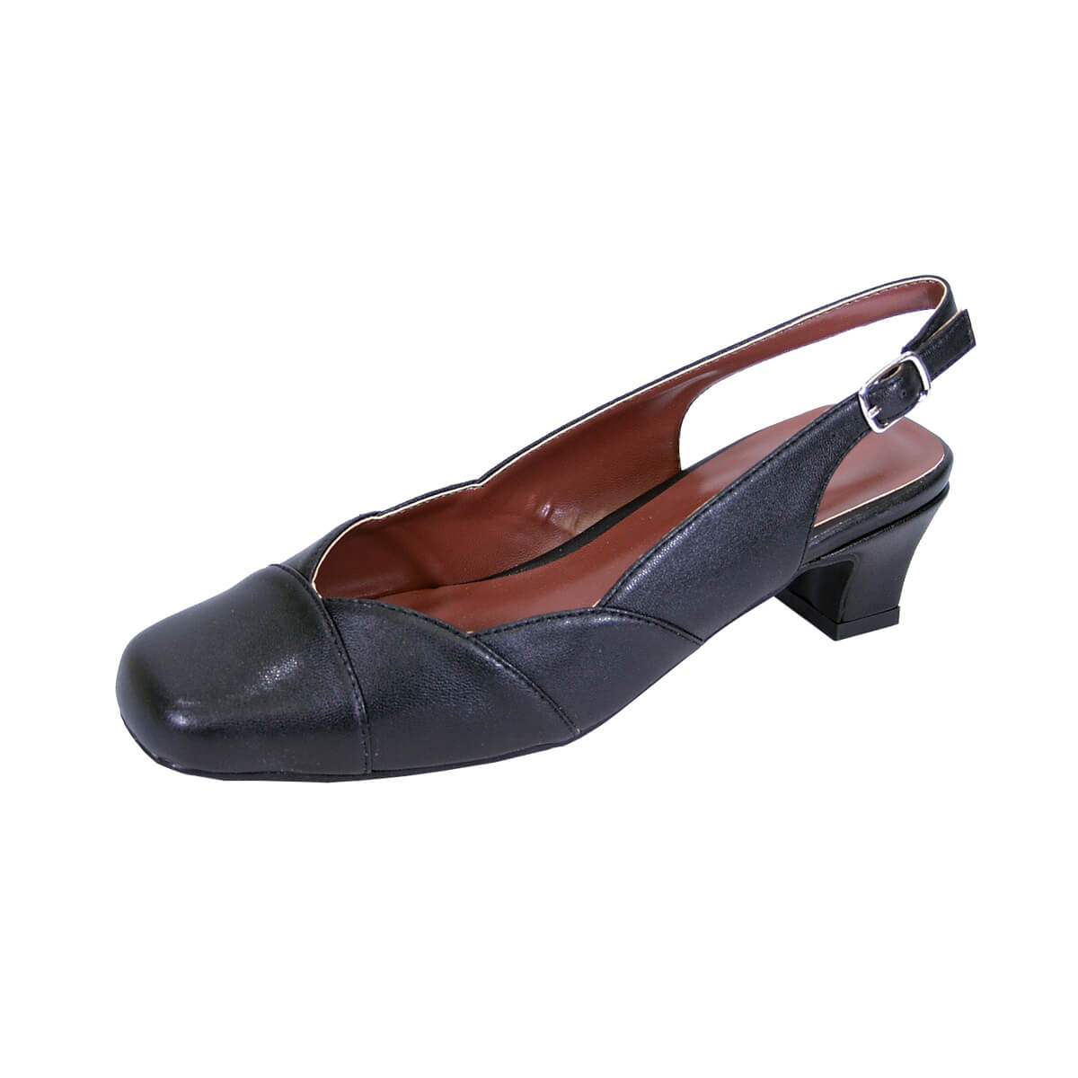 PEERAGE Eve Women's Wide Width Leather Slingback Dress Pumps