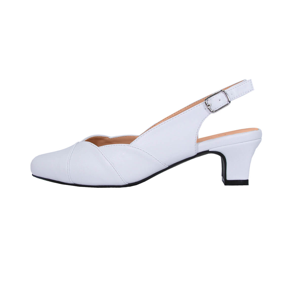 PEERAGE Eve Women's Wide Width Leather Slingback Dress Pumps