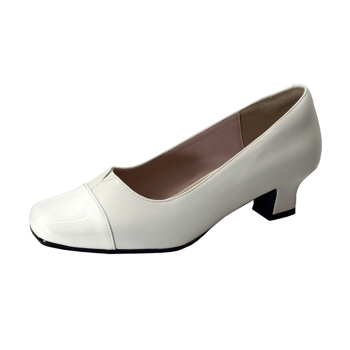 PEERAGE Leela Women's Wide Width Low Heel Leather Pumps
