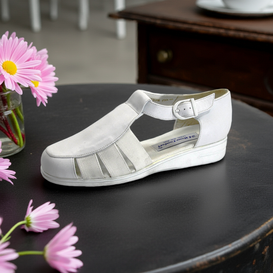 💲 𝗟𝗶𝗺𝗶𝘁𝗲𝗱 𝗧𝗶𝗺𝗲 𝗦𝗮𝗹𝗲 💲 24 Hour Comfort Nala Women's Wide Width Leather Shoes, T-strap Casual Shoes