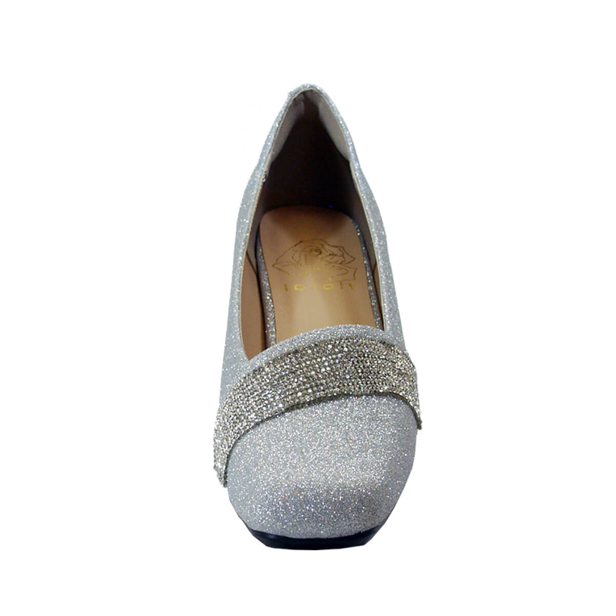 Floral Suzy Women's Wide Width Low Heel Evening Dress Pumps, Silver Floral Suzy Women's Wide Width Low Heel Evening Dress Pumps, Silver