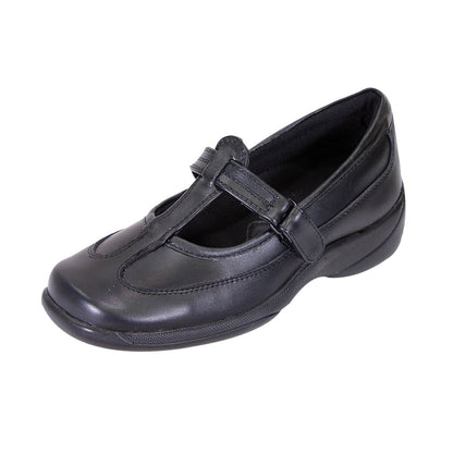 Fazpaz 24 Hour Comfort Liz Women's Wide Width Cushioned T-Strap Leather Shoes