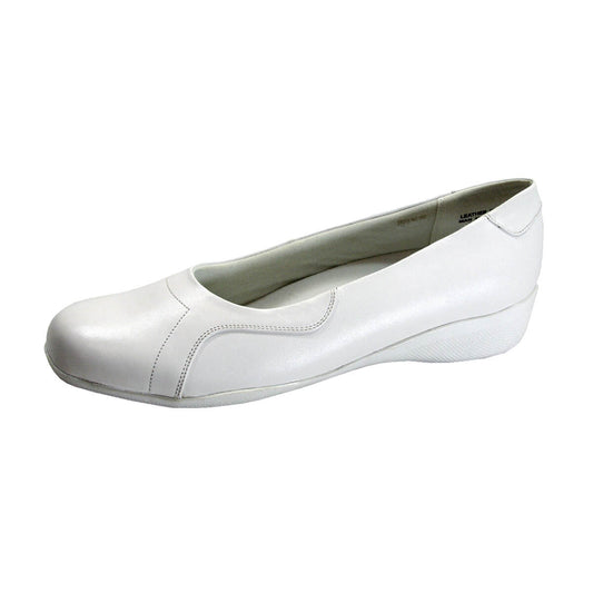 24 HOUR COMFORT Aisha Women's Wide Width Leather Slip-On Shoes