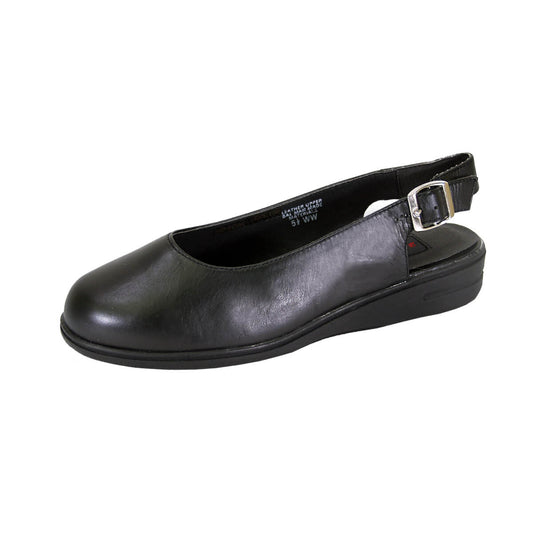 Fazpaz 24 Hour Comfort Lucille Women's Wide Width Closed Toe Leather Slingback