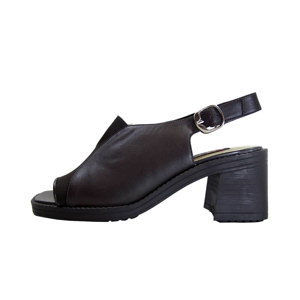 PEERAGE Lindy Women's Wide Width Leather Heeled Sandals