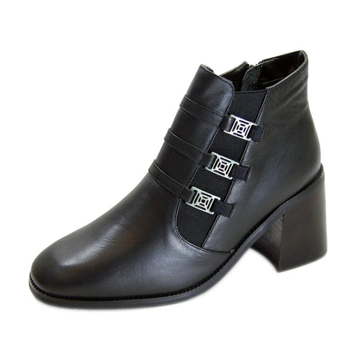 FazPaz Peerage Jolene Women's Wide Width Leather Dress Ankle Boots