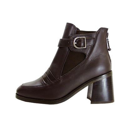 PEERAGE Orla Women's Wide Width Casual Dress Leather Ankle Boots