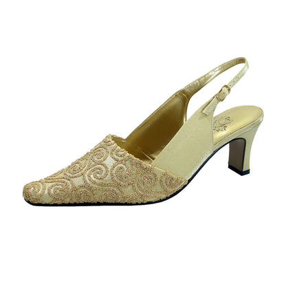 Fazpaz FLORAL Clover Women's Wide Width Dress Slingback Shoes