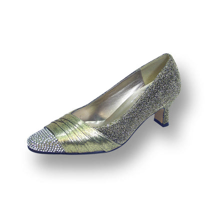 FLORAL Dolly Women's Wide Width Glittery Metallic Dress Pumps