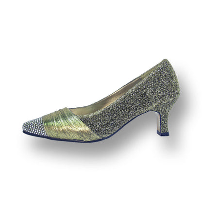 FLORAL Dolly Women's Wide Width Glittery Metallic Dress Pumps