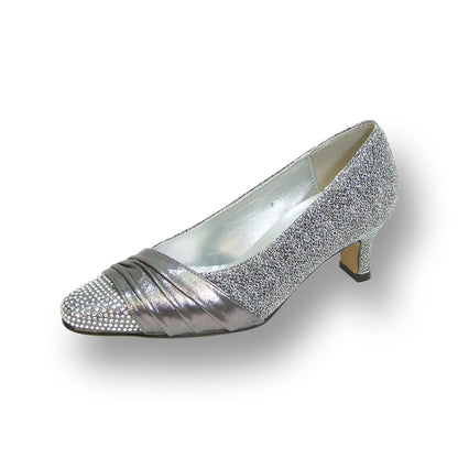 FLORAL Dolly Women's Wide Width Glittery Metallic Dress Pumps