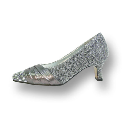 FLORAL Dolly Women's Wide Width Glittery Metallic Dress Pumps