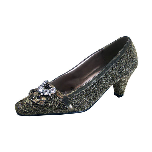 FLORAL Nyla Women's Wide Width Rhinestone Dress Pumps