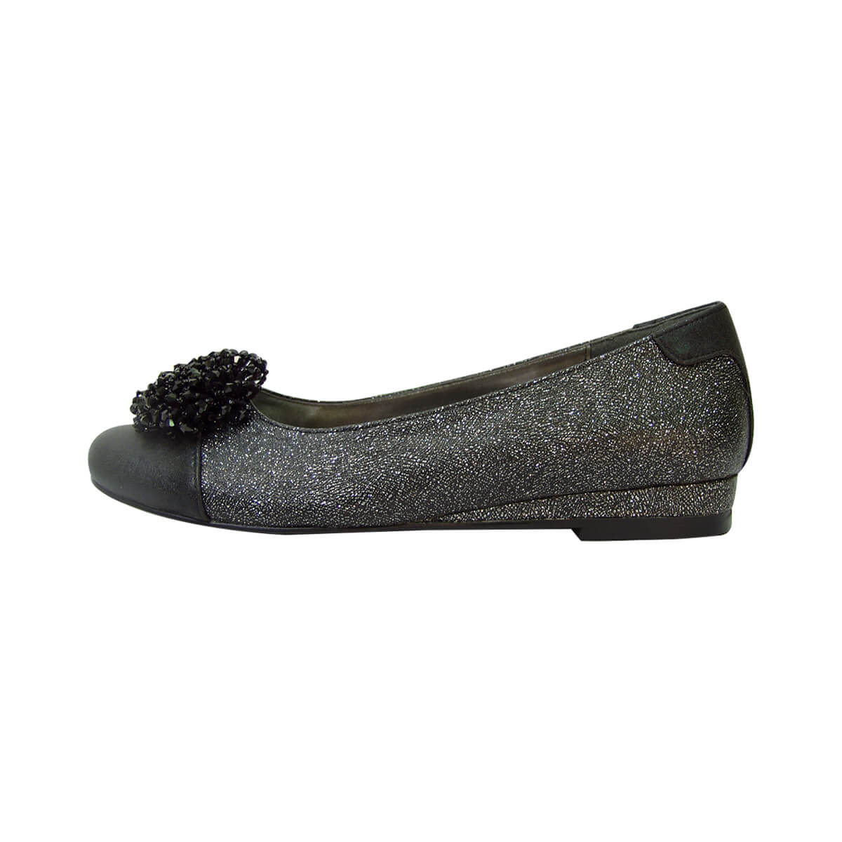 FUZZY Andie Women's Wide Width Dress Casual Round Toe Flats with Bow
