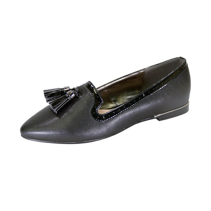 PEERAGE Brenna Women's Wide Width Casual Dress Pointed Toe Leather Flats