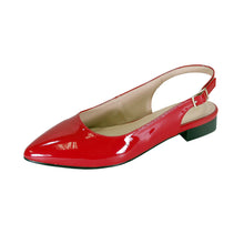Load image into Gallery viewer, PEERAGE Fay Women&#39;s Wide Width Patent Leather Slingback Flats
