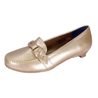 Floral Erica Women's Wide Width Low Heel Dress Shoes Gold / 8 E Floral Erica Women's Wide Width Low Heel Dress Shoes Gold / 8 E